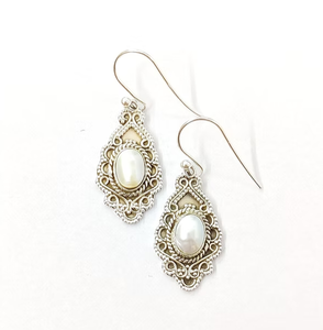 Pendientes de Plata 925 Vintage al por Mayor con Madreperla, Elegantes Colgantes, Regalo para Mujer, Joyería Festiva - Product Image 2