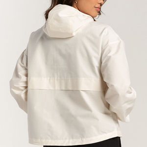 <b>Women</b> Quilted <b>Hooded</b> <b>Jacket</b> <b>Lightweight</b> Zipper Closure Full Sleeve Solid Color Autumn Outerwear Short Length Casual Wear - Product Image 4