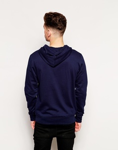 Sweat à capuche zippé blanc pour homme, coupe classique, couleur unie, style décontracté, en tissu French Terry, tendance 2026 - Product Image 4