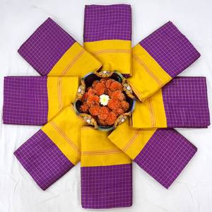 ชุดแต่งงานแบบดั้งเดิมของอินเดียใต้สีม่วงราชวงศ์สุดฮิตประจำปี 2026 สไตล์กันจิววารัม แบรนด์อันตราไลฟ์สไตล์ ผ้าไหมลิชิเนื้อนุ่ม - Product Image 6