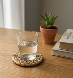 Posavasos Rústico Indio Hecho a Mano de Ratán Ecológico de 4 Pulgadas con Acabado Natural Antideslizante Reutilizable para Bodas, Hogar, Mesa de Comedor, Sala de Estar - Product Image 5