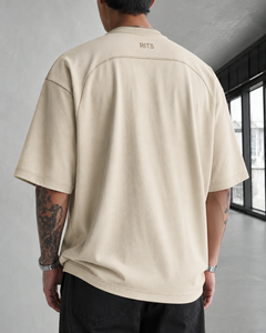 T-shirt court en coton épais 160 g/m² pour homme, col rond, personnalisé avec logo, style streetwear, écologique, respirant, imprimé sérigraphié effet délavé - Product Image 5