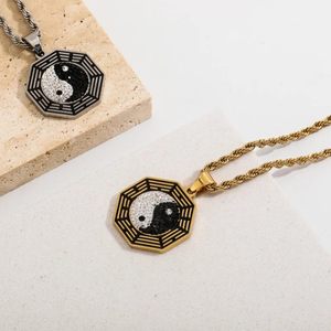 สร้อยคอจี้หยินหยางสแตนเลสทรงแปดเหลี่ยม สำหรับเป็นของขวัญหรือใส่ทุกวัน - Product Image 2