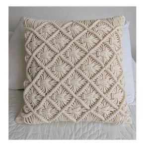 Housse de coussin en macramé bohème de qualité supérieure, taie d'oreiller décorative tissée pour canapé, lit, chaise, chambre et salon - Product Image 4