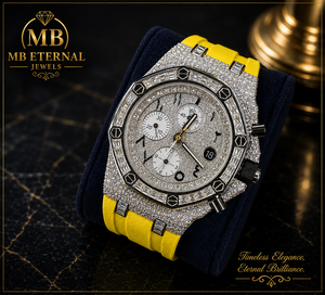 นาฬิกาโครโนกราฟ MB ETERNAL ควอตซ์ ประดับมอสซาไนต์และคริสตัลแซฟไฟร์ ตัวเรือนโลหะผสม ขนาด 41 มม. หน้าปัดเลขโรมัน อนาล็อก สำหรับทุกเพศ หรูหรา เหมาะสำหรับใช้ในชีวิตประจำวัน - Product Image 4