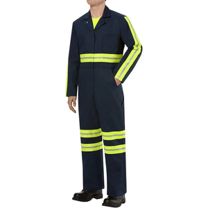 <b>hi</b> vis coverall long sleeve reflective safety wear <b>hi</b> vis coverall breathable industrial utility coverall <b>hi</b> vis coverall - Product Image 2