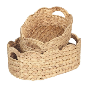 Vietnam Factory Wholesale Water Hyacinth <b>Basket</b> Eco Friendly Handmade Woven <b>Storage</b> <b>Baskets</b> For Home Decor Natural Fiber Bins - Product Image 4