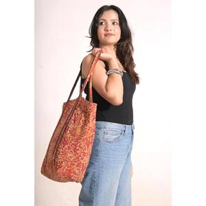 Bolso Tote de Algodón Kantha Estilo Boho Vintage, Bolso de Hombro Indio Hecho a Mano, Bolso Ecológico para Compras - Product Image 3