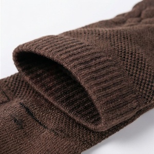 Chaussettes pour hommes, couleur unie, tricotées, épaisses, thermiques, pour l'hiver, usage quotidien, style classique, coton, polyester, élasthanne - Product Image 4