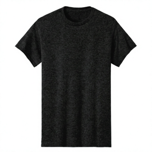 Camiseta de punto de manga corta con cuello redondo para hombre, 100% algodón, ajuste holgado, verde jaspeado liso, estilo casual, ROLEIN, anti-bolitas, de secado rápido - Product Image 2