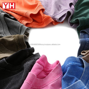 เสื้อยืดสตรีทแวร์แขนสั้นสำหรับผู้ชาย ลวดลายวินเทจฟอกสี ทรงยูนิเซ็กซ์ ผ้าฝ้าย 100% สไตล์ไฮสตรีท แห้งเร็ว - Product Image 3