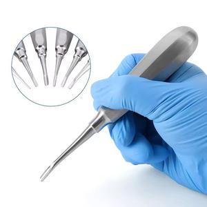 Elevadores Quirúrgicos Dentales Manuales de Acero Inoxidable con Certificación CE, Empuñadura Ergonómica de Lujo, Clase II, Plateados, Juego de 1 Pieza - Product Image 4