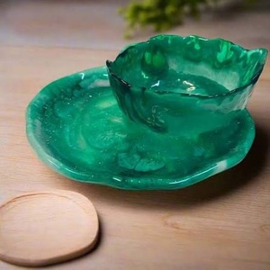 Bols en résine design personnalisés jetables pour fêtes, gâteaux, riz – Plusieurs couleurs, élégants, pour table de dîner, article décoratif, haute qualité, écologiques - Product Image 4