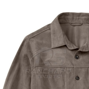 Breathable Mens Classic <b>Suede</b> Leather <b>Jacket</b> Genuine Soft <b>Suede</b> Slim Fit Winter Urban Fashion Layer - Product Image 5