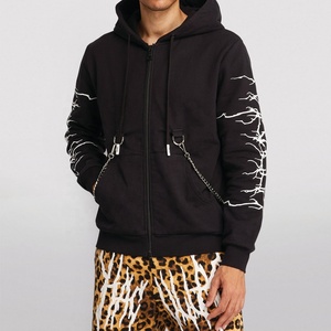 Men's Women Thick Warm Customized Logo Winter Workout Fleece Hoodie Jackets Full <b>Zip</b> 100% Cotton 370g - Product Image 4