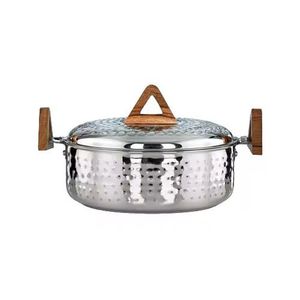 Handcrafted wooden container with lotus flower lid design metallic knob chapati roti <b>storage</b> box for keeping flatbread warm - Product Image 4