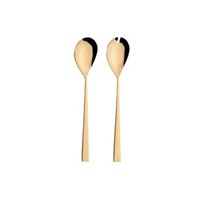 Gold <b>Salad</b> Servers Serving Spoon And Fork Set Elegant Kitchen Utensils Metal <b>Salad</b> <b>Tools</b> - Product Image 2