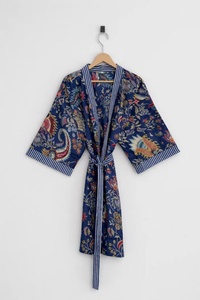 Robe de chambre kimono japonaise pour femme, 100% coton, imprimé floral numérique, longue, légère et douce - Product Image 3
