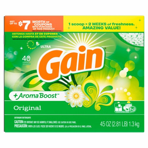 Lessive liquide Gain + Aroma Boost pour tapis et vêtements, parfum original, mousse riche, 80% active - Product Image 3