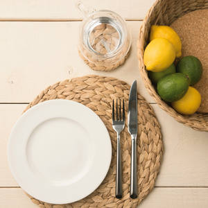 Sets de table écologiques en jacinthe d'eau, sets de table naturels faits à la main en jacinthe d'eau pour la cuisine - Product Image 4