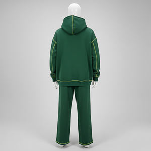 Ensemble deux pièces imprimé avec strass, coupe ample et oversize, en molleton épais, grande taille, pour l'hiver - Product Image 4