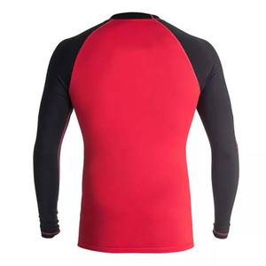 Men's Compression Shirts 100% Polyester Contrast Athletic Gym MMA Rash Guard Long Sleeve Shirts for Men's Rash Guard Sportswear - Product Image 2