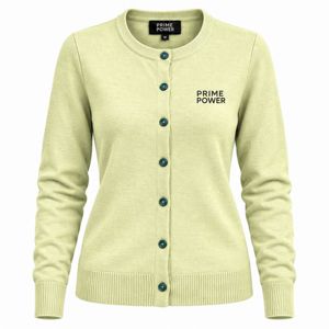 Cardigan en tricot personnalisé pour femme, vente en gros, boutonné sur le devant, manches longues, col rond, tricot doux et tendance, qualité export - Product Image 1