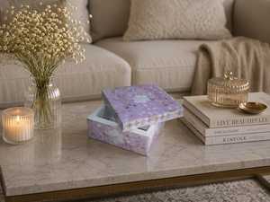 Premium Handmade MOP Jewelry Box Elegant Mosaic Storage <b>Organizer</b> for Jewelry, Personal Accessories, Keepsakes & Luxury Gifting - Product Image 1