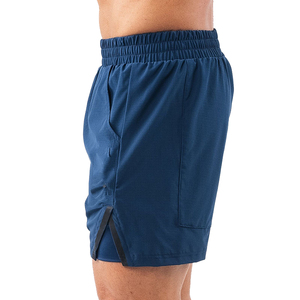 Pantalones Cortos Deportivos 2 en 1 de Algodón para Hombre, de Secado Rápido, con Diseño de Cuadrícula, para Verano, con Logotipo Estampado en la Cintura, OEM - Product Image 3