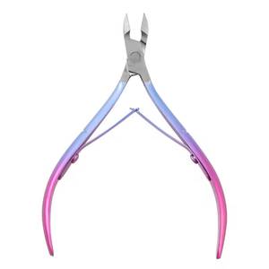 Professional Stainless Steel <b>Nail</b> Clipper Flat Sharp Blade Pink Blue Gradient Handle Finger <b>Nail</b> <b>Tool</b> Adult Use - Product Image 1