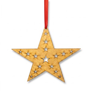 Premium Wood Christmas Hanging Ornament With Custom Engraved Design For Holiday Gifts Christmas <b>Tree</b> Decoration And Keepsake - Product Image 4