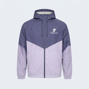 Chaqueta Cortavientos para Hombre, Personalizada con Logotipo, de Alta Calidad, Impermeable, Transpirable, Ligera, de Secado Rápido, con Cierre de Cremallera y Mangas Completas - Product Image 2