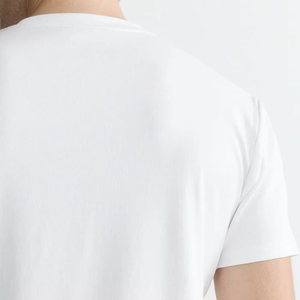 เสื้อยืดแขนสั้นพรีเมียมสีขาวล้วน รุ่นซิกเนเจอร์ สำหรับผู้ชาย ปี 2026 พร้อมโลโก้สั่งทำด้านหน้า ดีไซน์เรียบง่าย สวมใส่ได้ทุกวัน - Product Image 2