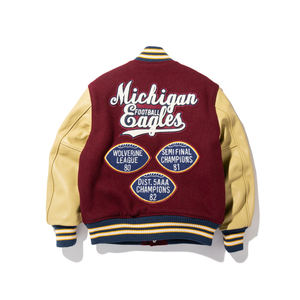 Chaqueta Deportiva de Invierno de Alta Calidad, Estilo Vintage, Blanca, de Poliéster/Algodón, con Cadena en la Manga y Bordado Chenille, Cuello Alto, Marca OEM - Product Image 6