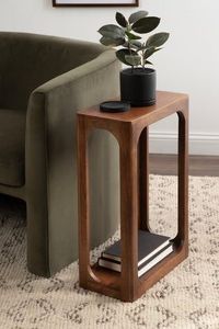Table d'appoint en bois prête à l'emploi, adaptée à plusieurs styles de décoration, couleur neutre et robuste - Product Image 4