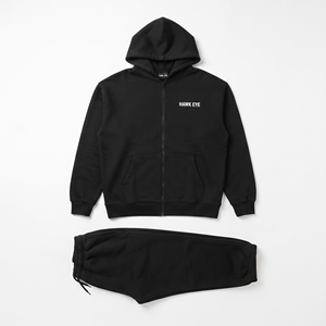 Ensemble de survêtement de luxe personnalisé de haute qualité avec sweat à capuche zippé et pantalon de jogging oversize pour homme - Product Image 4