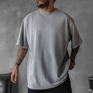 Camiseta Tejida Vintage para Hombre, Efecto Desgastado por el Sol, 100% Algodón, Peso Pesado, Estilo Urbano, Fabricante de Ropa de Marca Privada OEM - Product Image 5