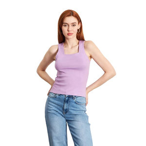Nouveau débardeur slim pour femme été 2026 – Personnalisable avec logo – Haut court léger idéal pour le sport, le yoga et l'entraînement - Product Image 1