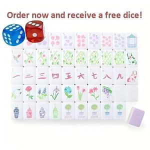 Luxury Light Purple 160pcs 4-Layer Acrylic American Mahjong Tiles Wholesale - Product Image 2