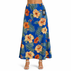 Nouvelle Robe Longue Hawaïenne Florale Tropicale pour Femme, Taille Naturelle, Style Aloha Fluide et Respirant, Idéale pour la Plage, les Vacances Insulaires et l'Automne - Product Image 6