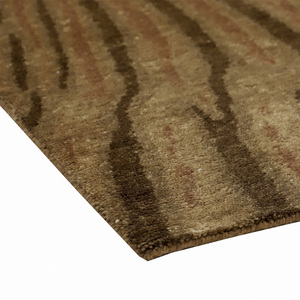 Tapis en laine marron taupe à motifs galets, écologique, antidérapant, tufté à la main, à poils épais, moderne, de haute qualité pour salon et salle de bain - Product Image 6