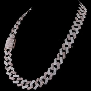 <b>Top</b> Quality Custom VVS Moissanite Diamond Cuban Link Chain for Men Wedding Party Jewelry Available for Worldwide Supply - Product Image 4