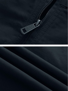 Chaqueta de trabajo de lona extragrande con cuello vuelto vintage lavada larga ropa de calle informal para hombre personalizada OEM - Product Image 6