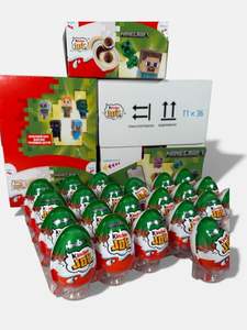 Huevos de Chocolate Sorpresa Kinderr Joy Minecraft, Paquete de 36 Unidades, 20g Cada Uno, Juguete para Niños en el Interior, Regalo de Golosinas Dulces, Suministro al por Mayor - Product Image 2