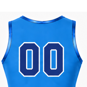 Camiseta Deportiva Azul para Animadoras, Sin Mangas, Corta, Transpirable, Ligera, Personalizable - Product Image 5