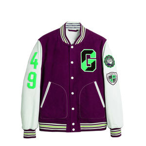 Custom Varsity <b>Jacket</b> <b>Men</b>’s Letterman <b>Jacket</b> Baseball Bomber <b>Jacket</b> College Streetwear <b>Jacket</b> OEM ODM Wholesale Manufacturer - Product Image 2