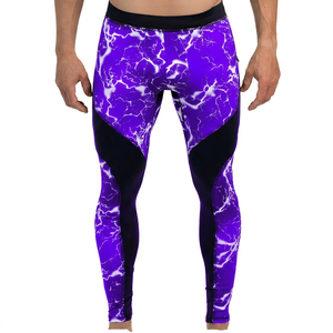 Leggings de Compresión Largos para Hombre con Estampado, Cintura Elástica, Pantalones Deportivos de Spandex y Nailon - Product Image 4