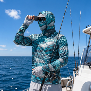 Sudadera con Capucha de Pesca para Hombre, Camuflaje, Manga Larga, Protección Solar UPF 50 Anti-UV, para Actividades al Aire Libre - Product Image 4
