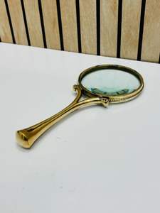 Loupe de poche de 3 pouces entièrement en laiton avec poignée en métal massif |   Loupe d'inspection optique classique - Product Image 2