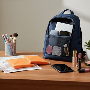 Sac en tissu Ilan 13x18 cm 2 pièces orange, sac de rangement multi-usages - Product Image 2